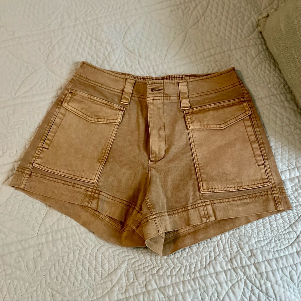 High-Waisted Utility Shorts